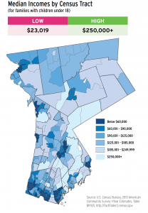Poverty Measure: Map of Median Incomes by Census Tract